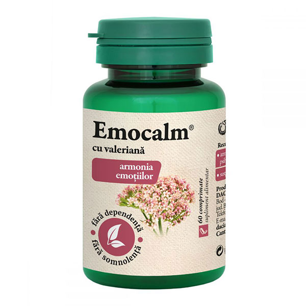 Emocalm cu valeriana Dacia Plant - 60 comprimate